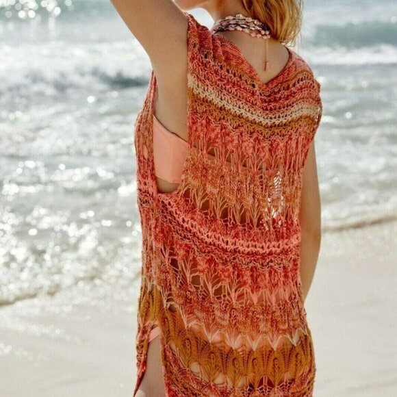 Free People Into The Flames Crochet Maxi Tunic - Picture 5 of 6